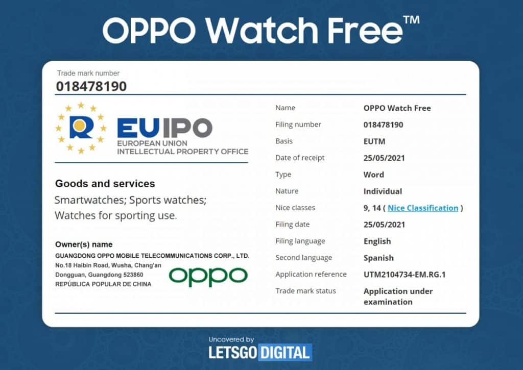 oppo watch free