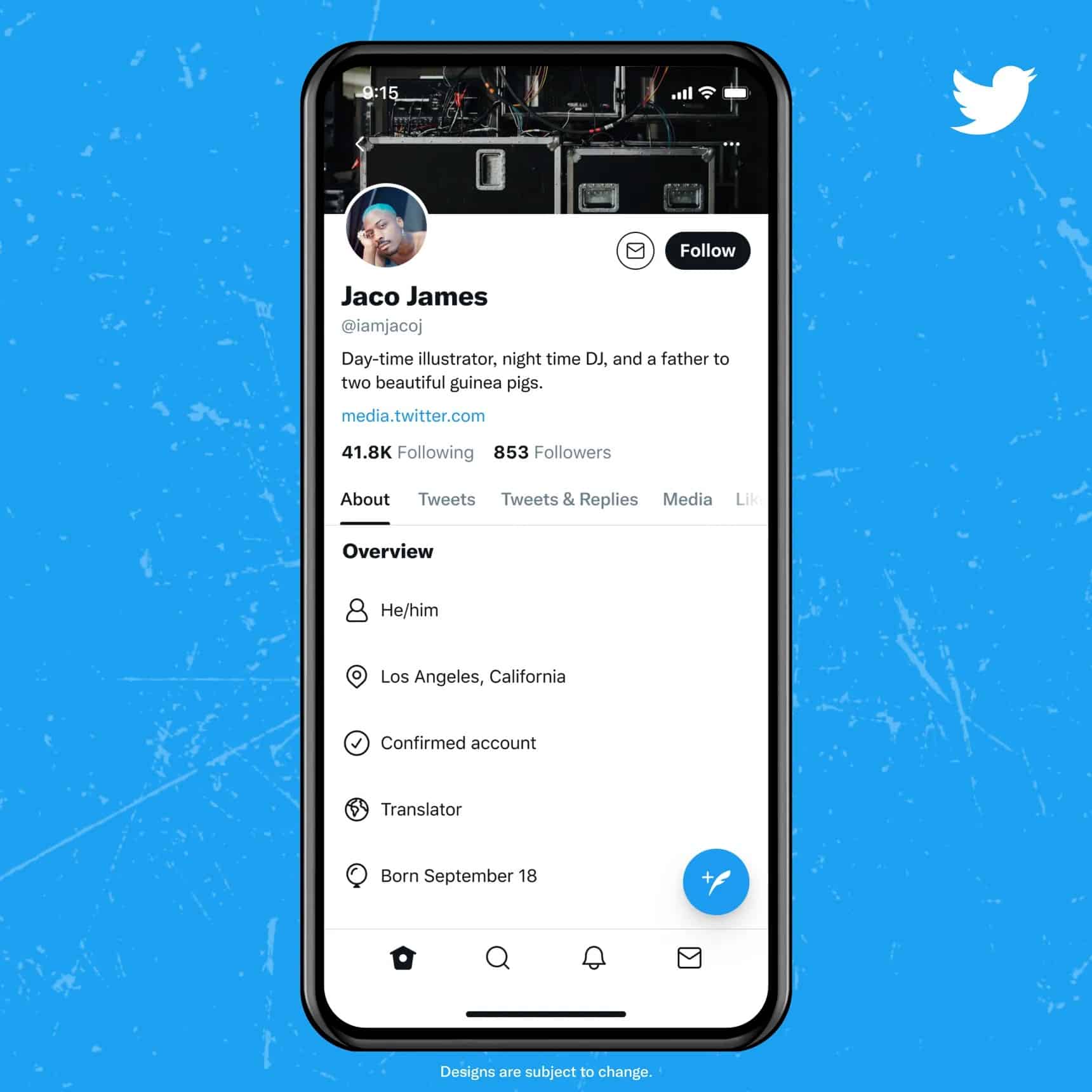 twitter profili hitap alanı