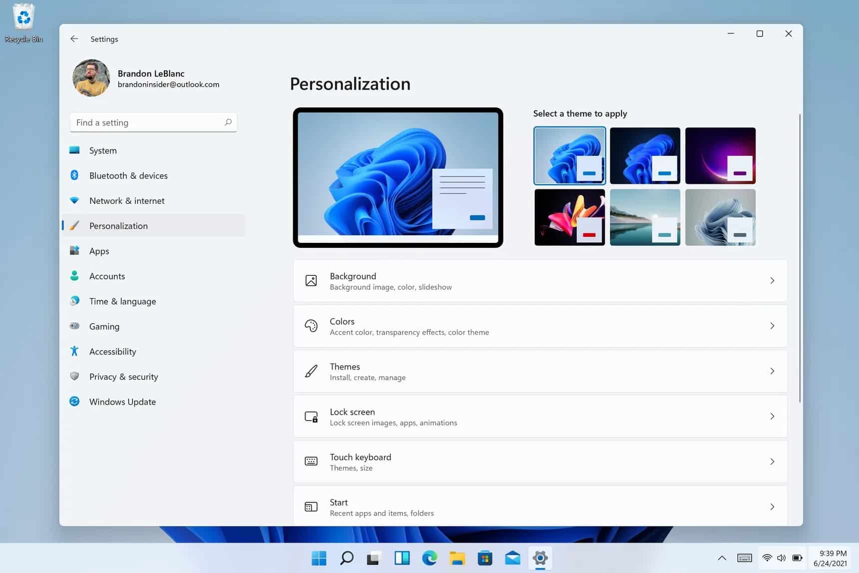 windows 11 önizleme sürümü