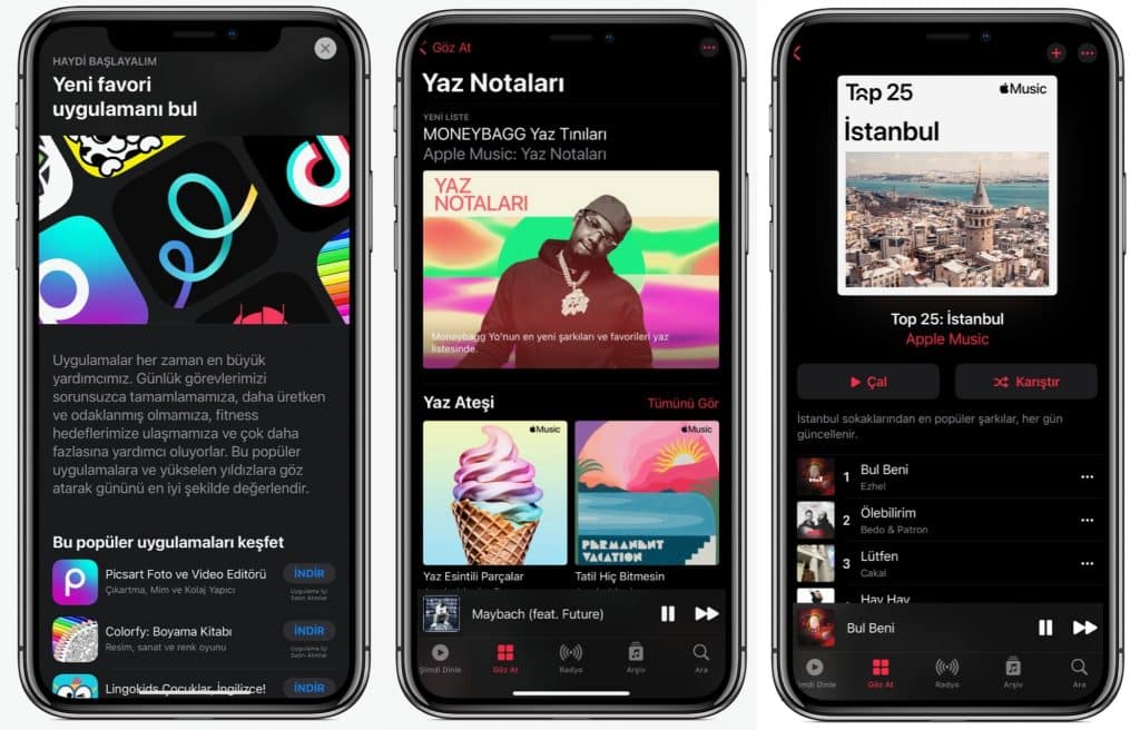 apple yaz için uygulama oyun podcast müzik tavsiyeleri