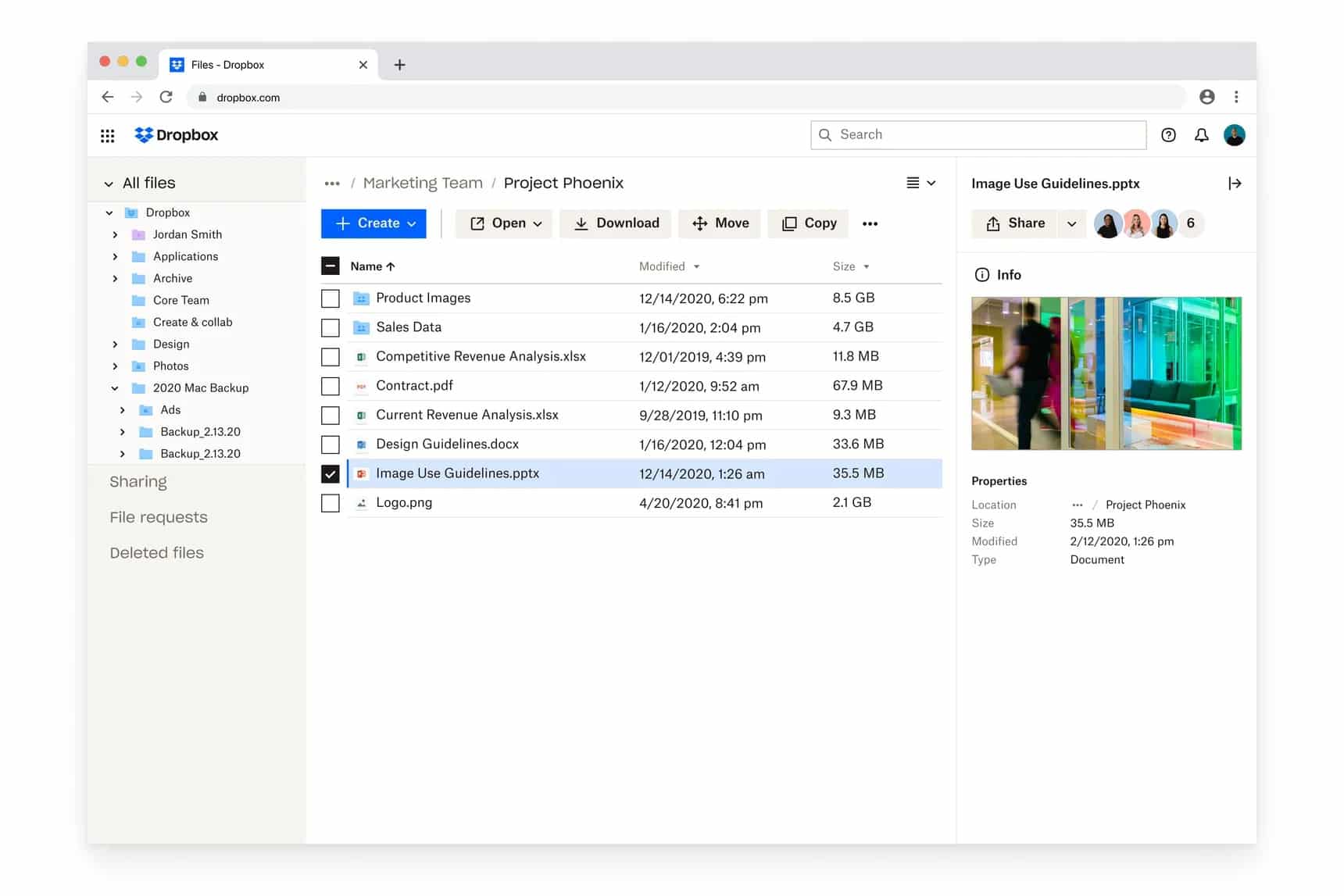 dropbox web