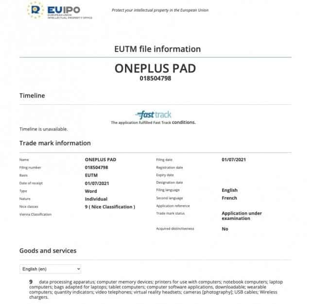 oneplus pad tablet