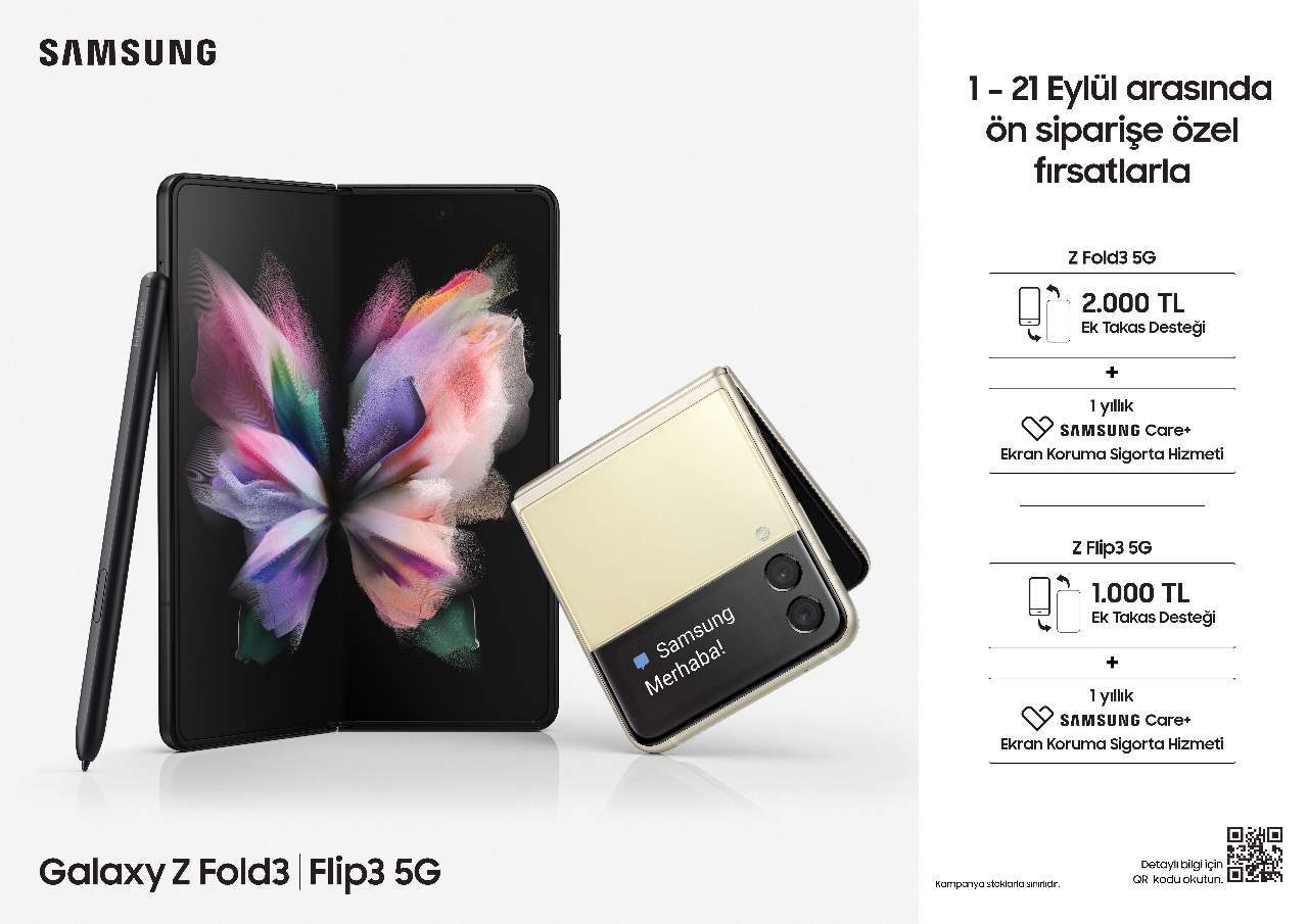Samsung Galaxy Z Fold 3 ve Z Flip 3 ön satışa çıktı