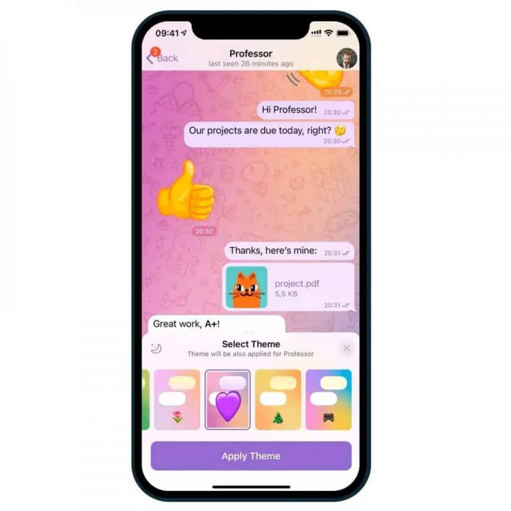 Telegram yeni güncellemesiyle sohbet temaları sunuyor