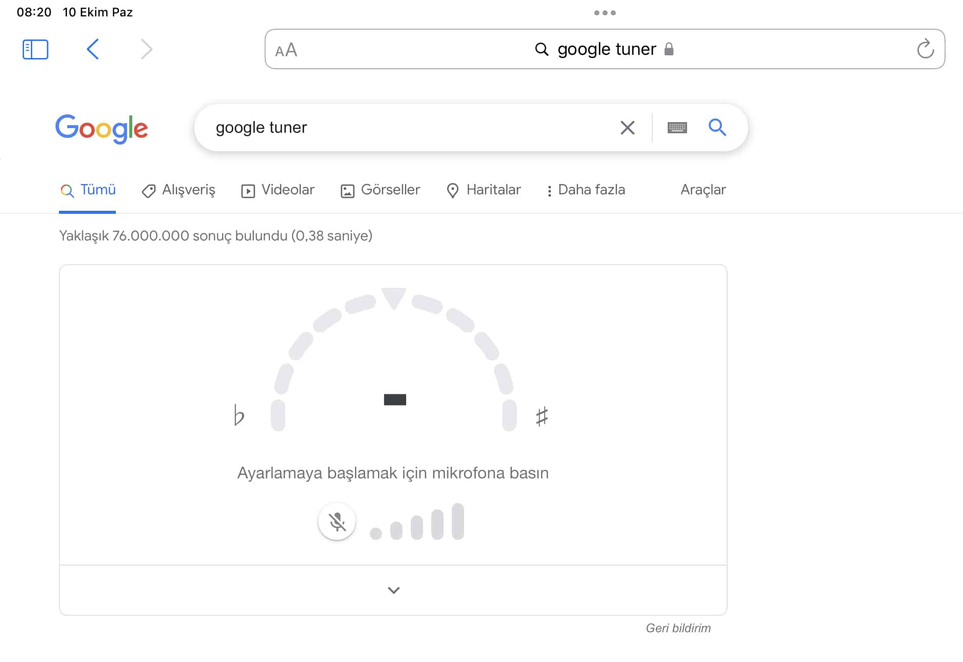 google gitar akort aracı