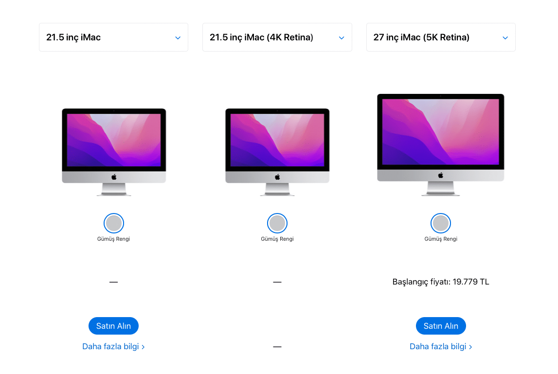 apple 21.5 inç imac intel