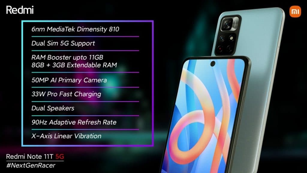 Redmi Note 11T 5G tanıtıldı: Dimensity 810, 33W şarj