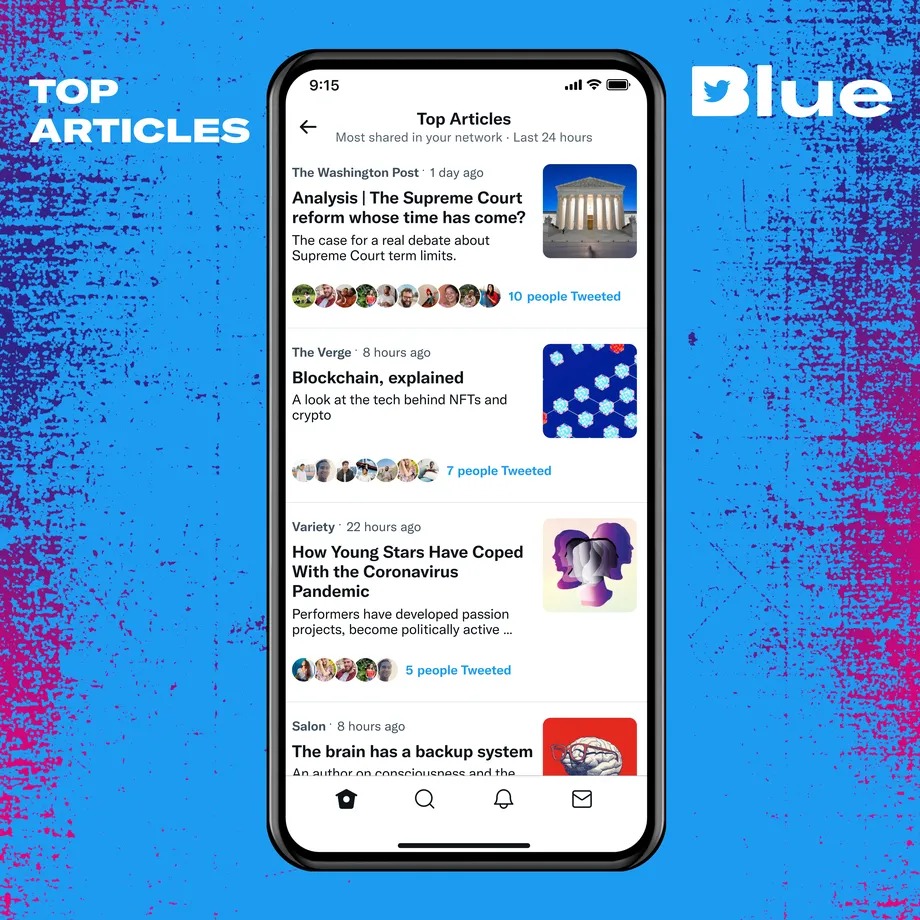 twitter blue