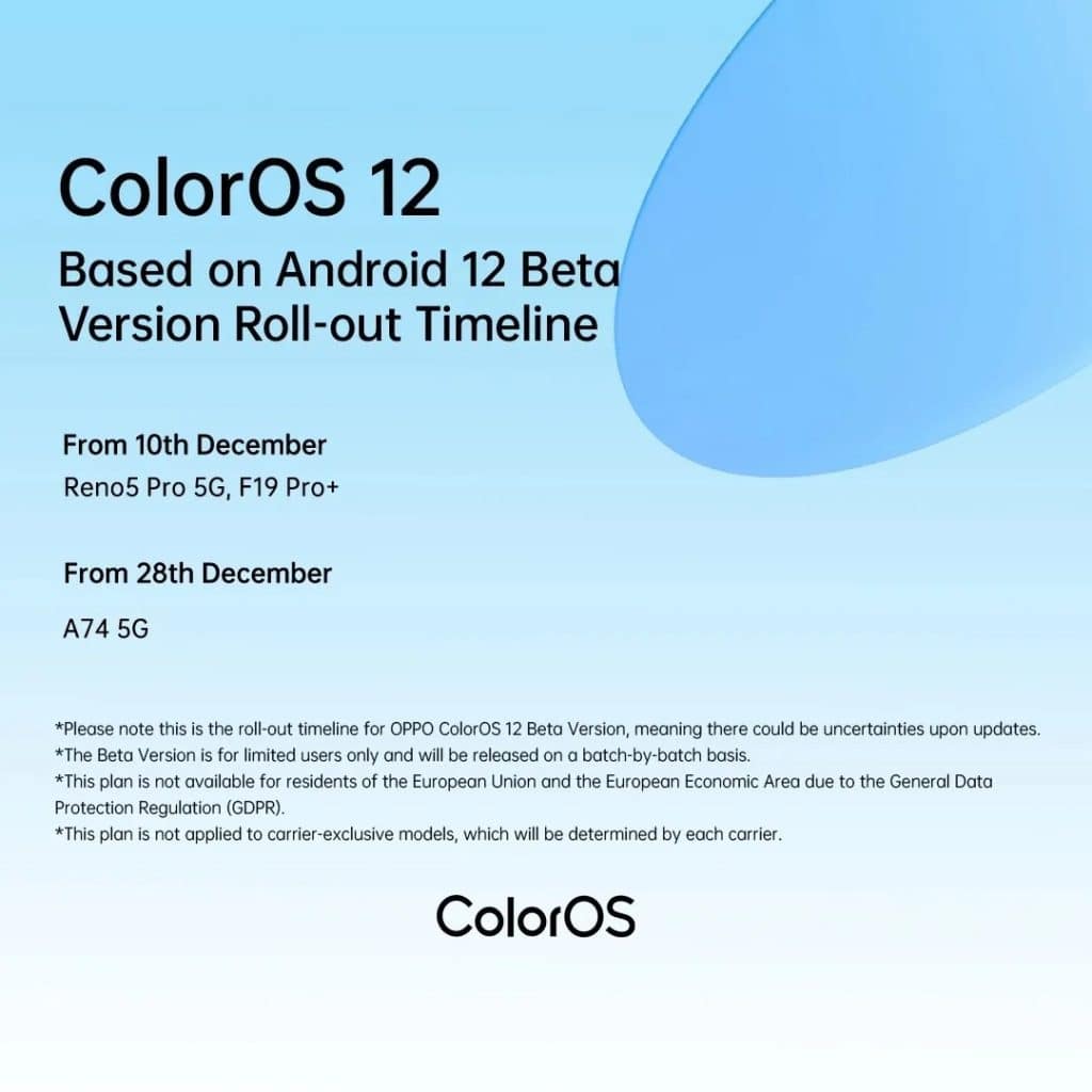 oppo coloros 12