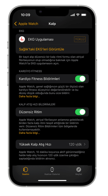 apple watch düzensiz ritim bildirimleri