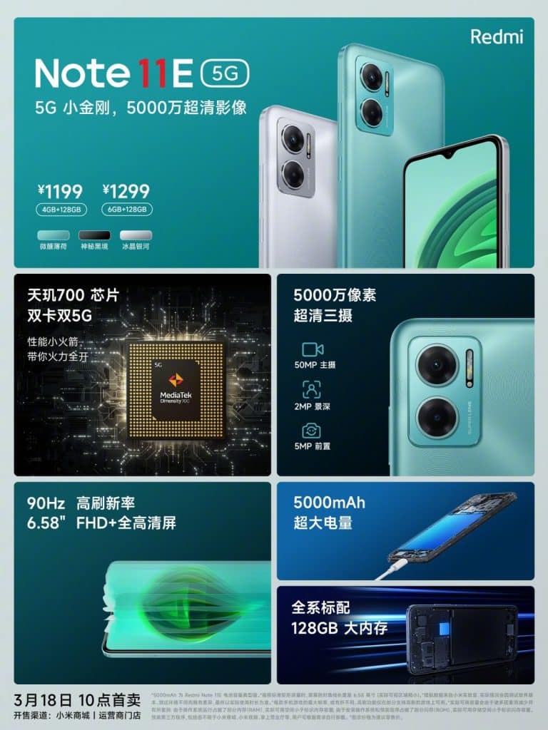 redmi note 11e 5g