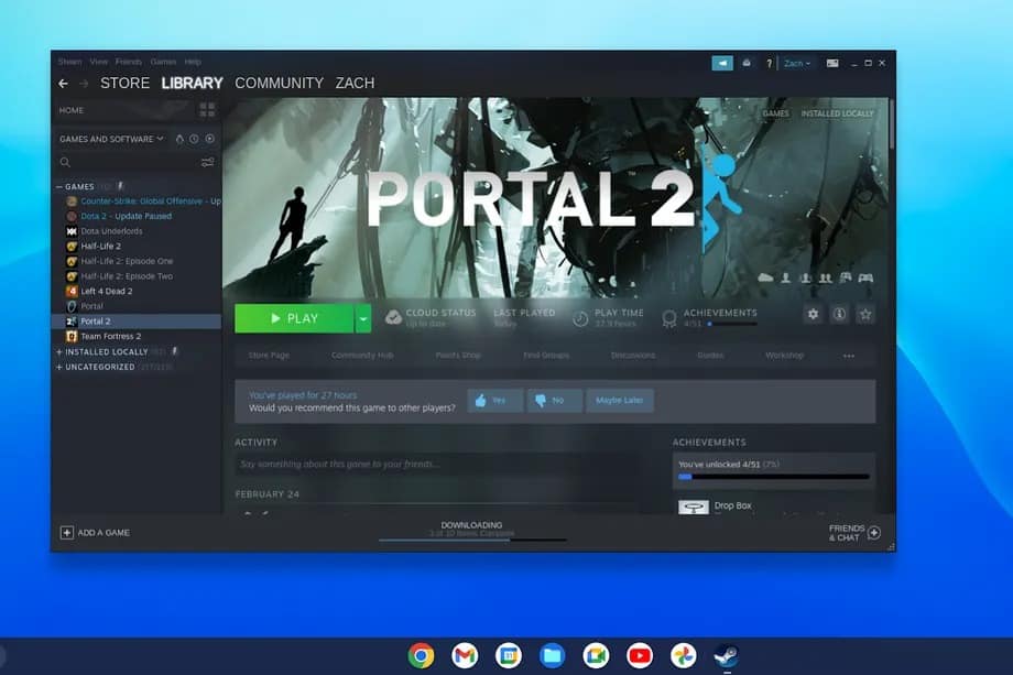 steam chrome os