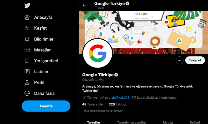 google türkiye twitter