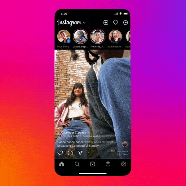 instagram tam ekran