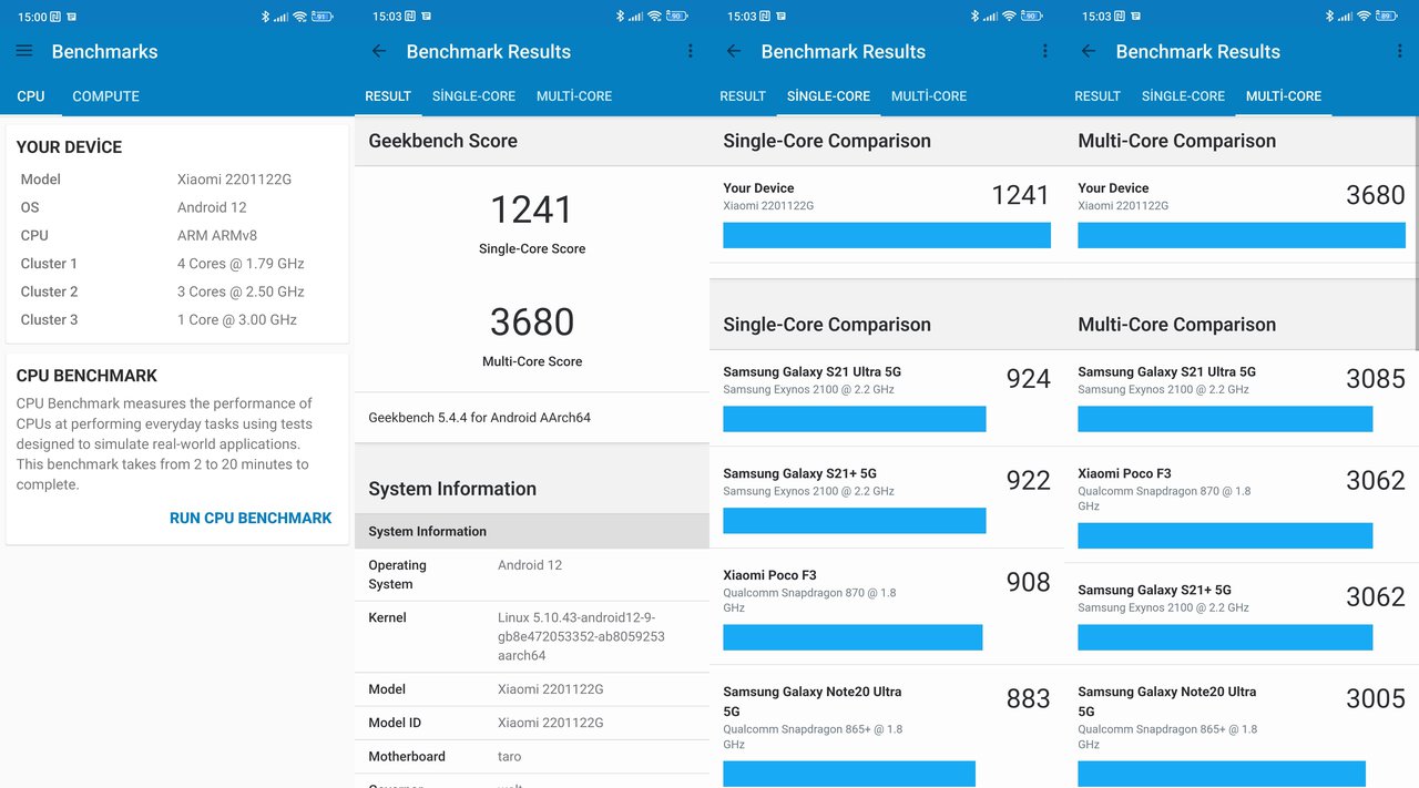xiaomi 12 pro inceleme geekbench 5
