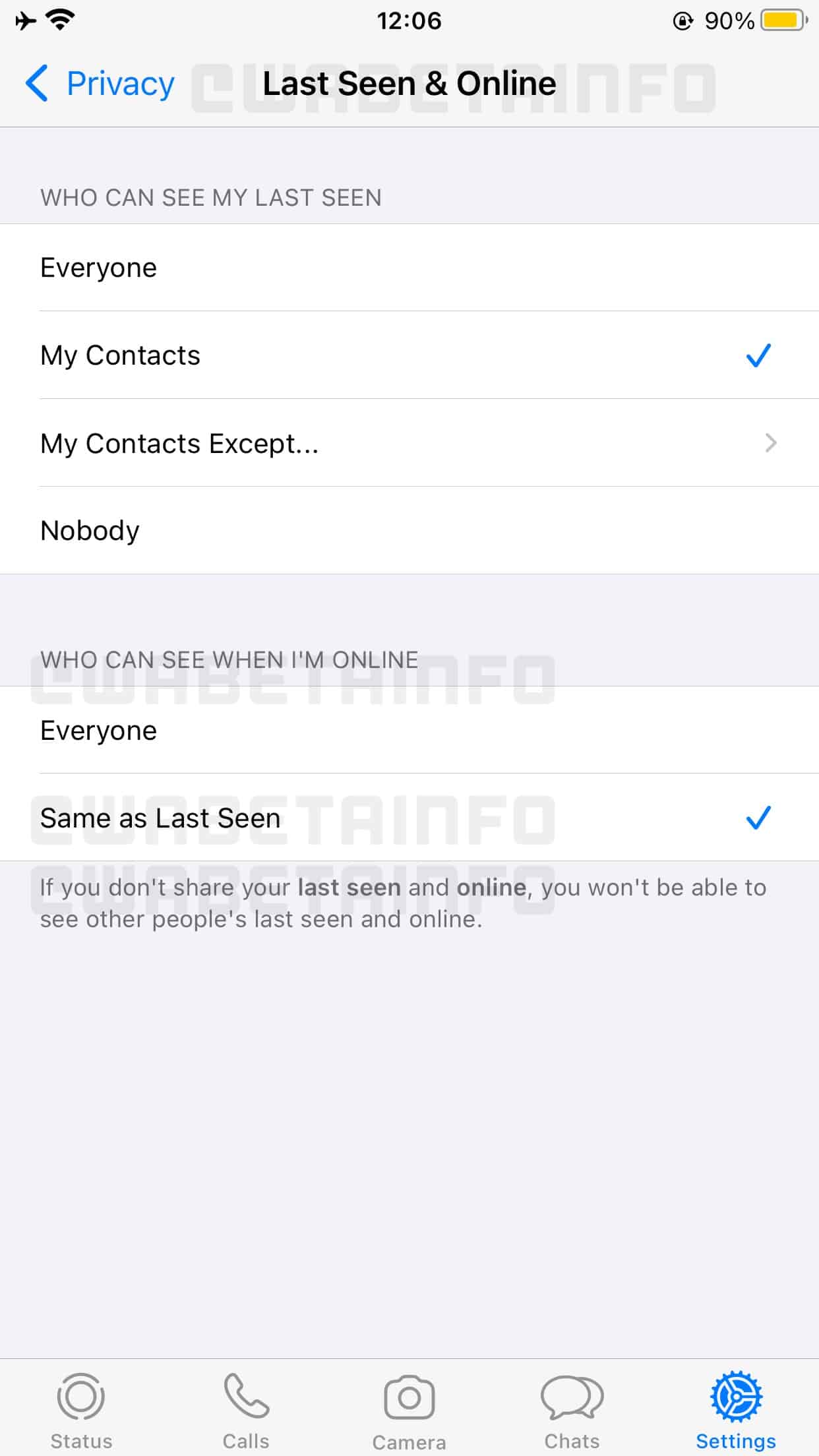 whatsapp çevrimiçi gizleme