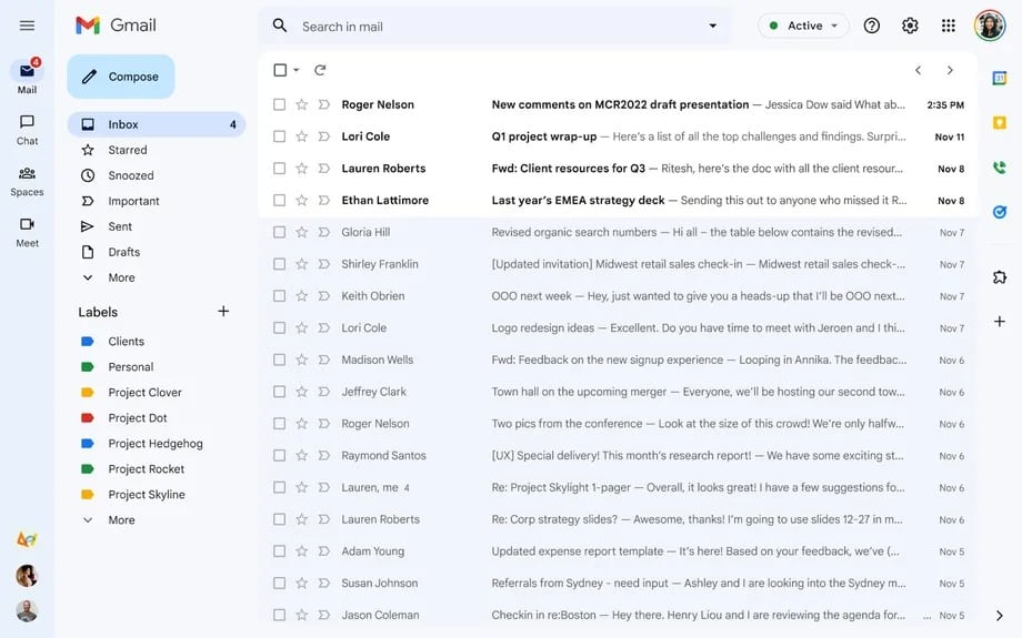 yeni gmail tasarımı