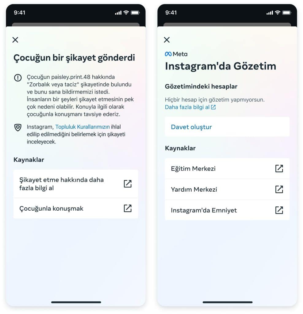 instagram aile merkezi