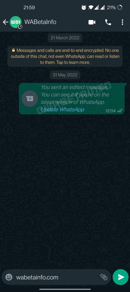 whatsapp mesaj düzenleme