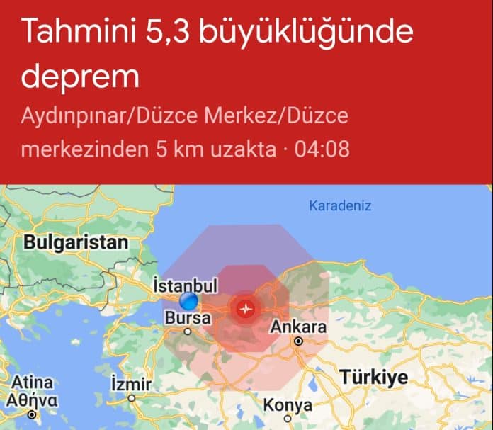 Android Deprem Uyarı Sistemi Düzce depreminde çalıştı - Teknoblog