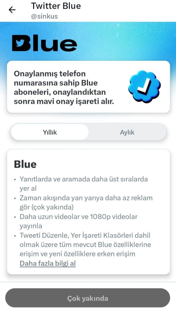 twitter blue türkiye