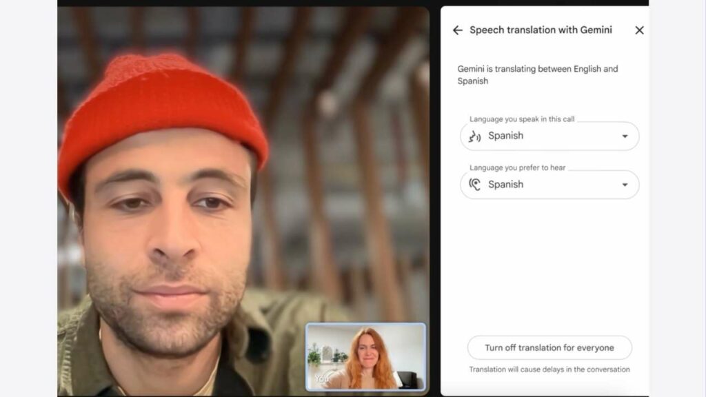 google meet canlı çeviri