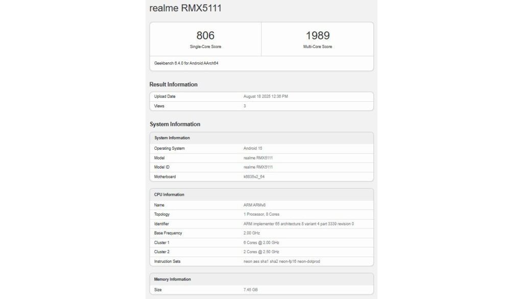 realme 15t