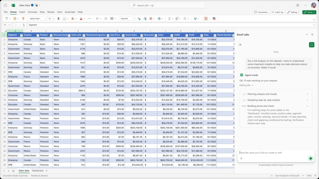 microsoft office agent mode