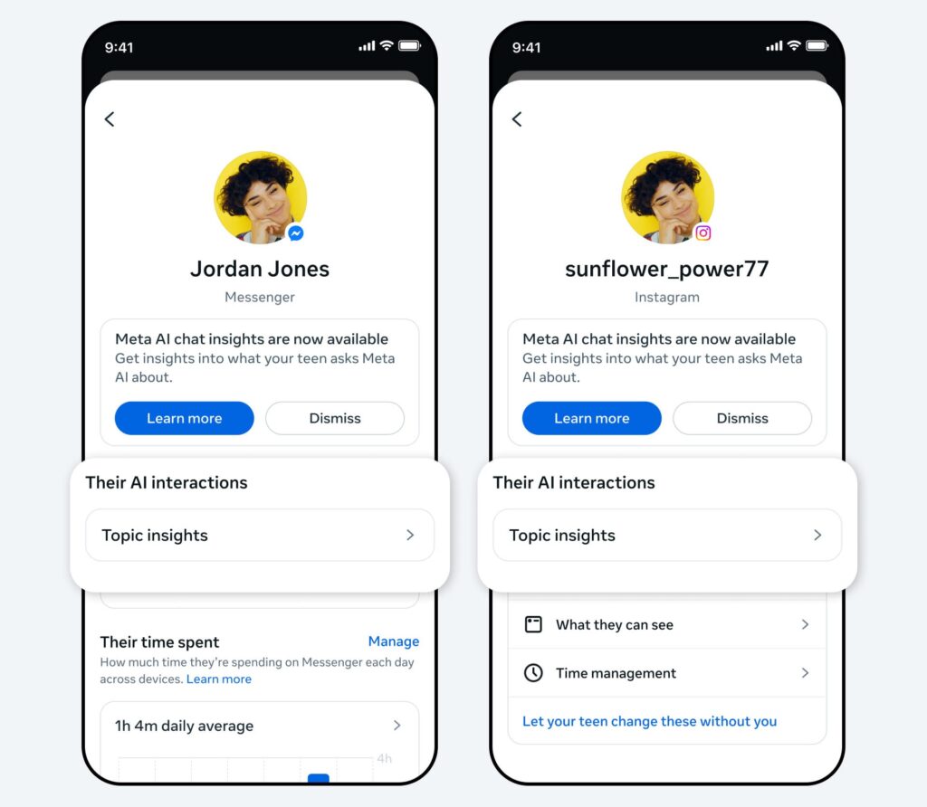 Meta artık ebeveynlere gençlerin AI sohbet konularını gösterecek