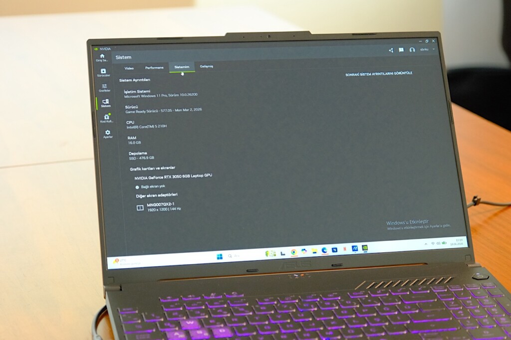 Hareket hâlinde uygun fiyatlı yüksek oyun performansı! ASUS TUF Gaming F16 (FX607VJB) İncelemesi