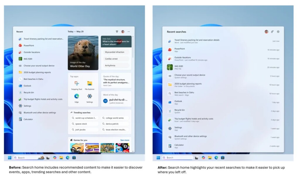 Microsoft, Windows 11’in en sinir bozucu arama özelliğini kaldırıyor