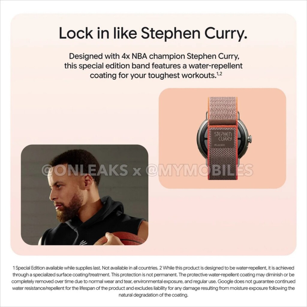 Google Pixel Watch 5’in sürpriz Stephen Curry versiyonu ortaya çıktı