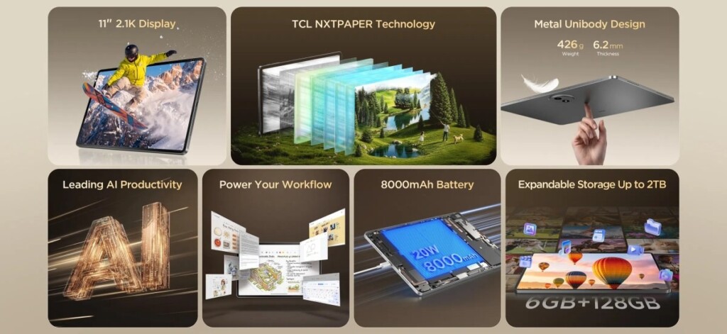 TCL Tab A1 NXTPAPER geldi, Tbot çocuk saatini robota dönüştürüyor