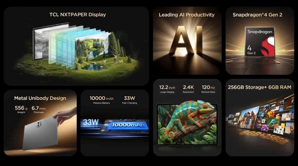 TCL Tab A1 NXTPAPER geldi, Tbot çocuk saatini robota dönüştürüyor