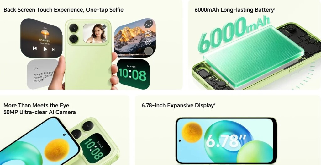 Uygun fiyatlı Honor X5ds çift ekranlı tasarımıyla geldi