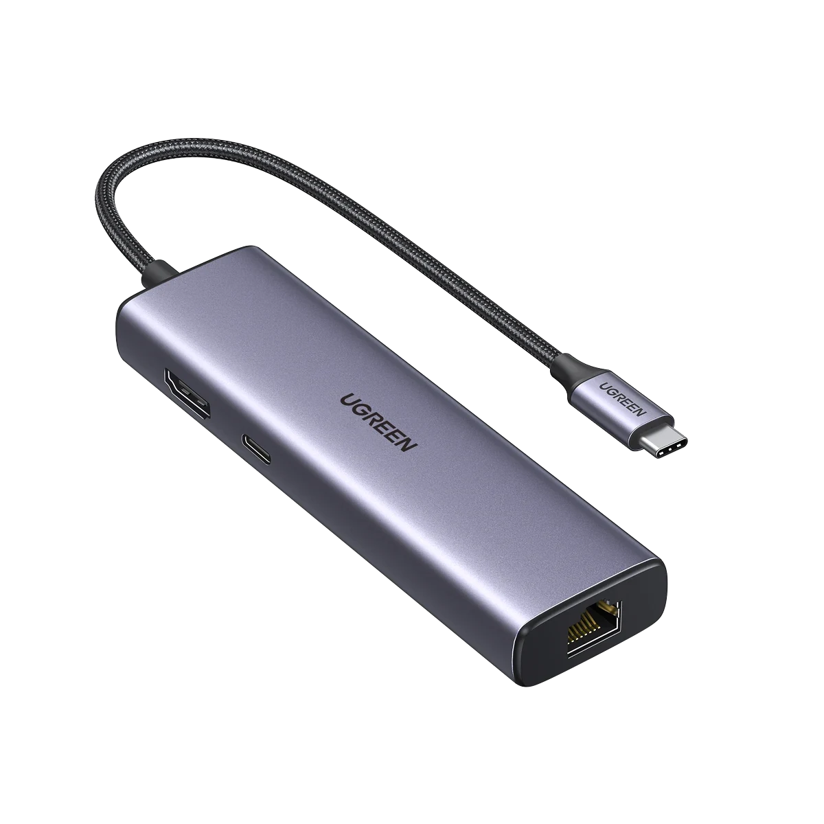 UGREEN Revodok 15598 6’sı 1 arada USB-C hub, Gri, 15598